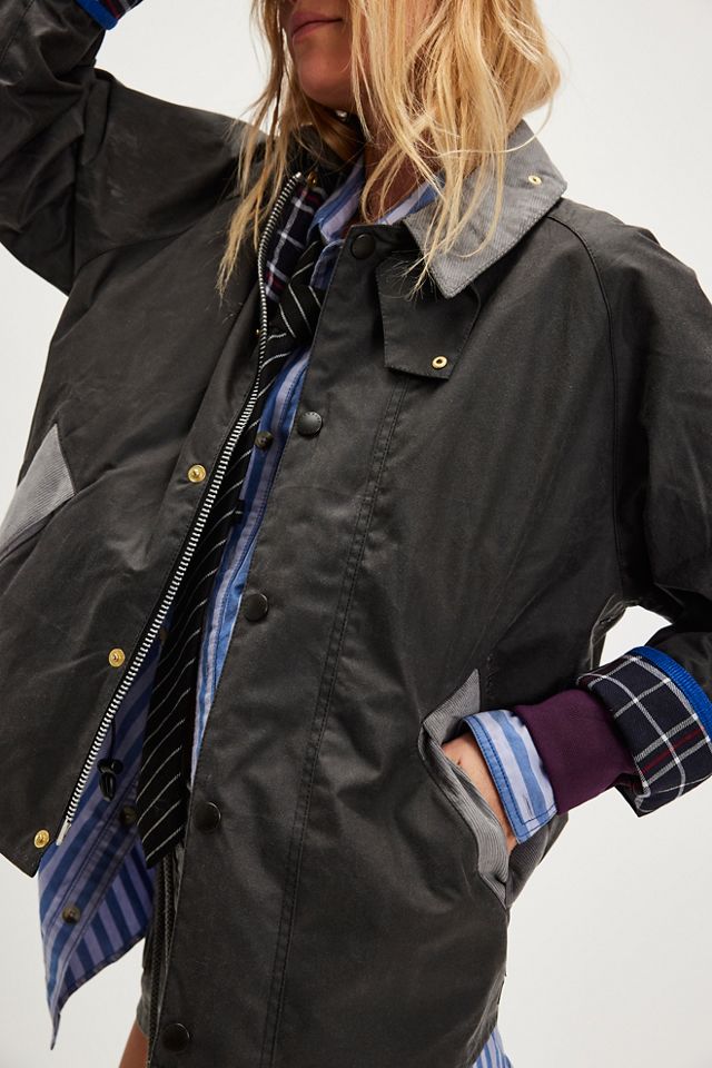 Barbour X Flower Mountain Oversized Transport Waxed Jacket | Free