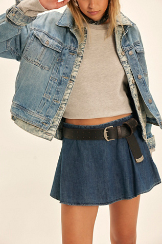 We The Free Paradise Found Denim Skort at Free People in Dark Wash, Size: M