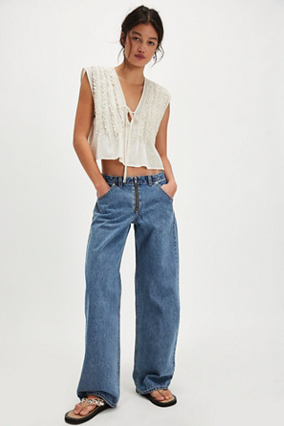 Levi's Low Loose Styled Zipper Jeans at Free People in Medium Wash, Size: 26