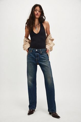 Jean Levi's 501 Femme - Taille 27/32 - Bleu - Neuf Sans étiquettes - Coupe Boyfriend - Free People