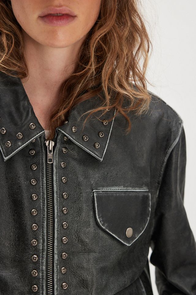 Found Studded Leather Jacket #2