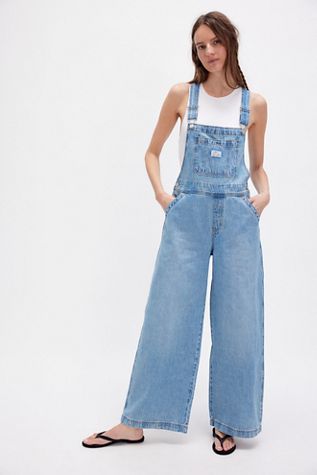 We The Free Sweet Pea Embroidered Overalls