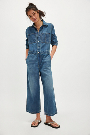 Levi's Iconic Jumpsuit at Free People in Medium Wash, Size: S