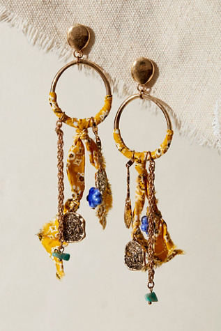 Juniper Hoop Earrings At Free People In Yel/Jaune