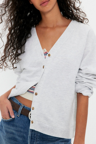 Take It Easy Cardigan by Free People in Grey, Size: L