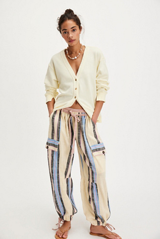 Take It Easy Cardigan at Free People in Lemon Frost, Size: Large