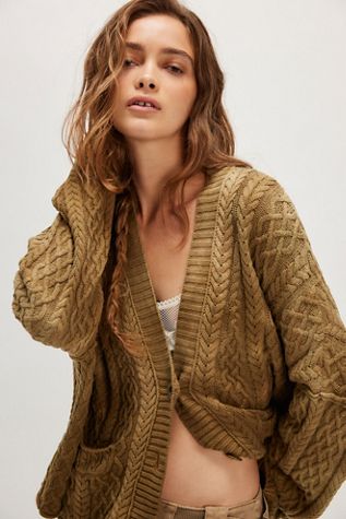 Washed Ashore Cable Knit Cardi