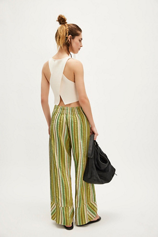 Женские брюки Free People Day's End Stripe, цвет: Камуфляжный комбинированный — фото 3