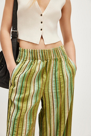 Day's End Stripe Pants At Free People In Camo Combo, Size: XS