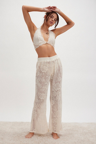 Smooth Sailing Flare Pants By Intimately At Free People In Sugar Swizzle, Size: Large