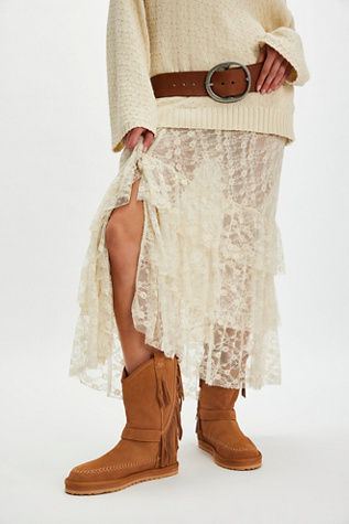 Faye Fringe Pull On Boots