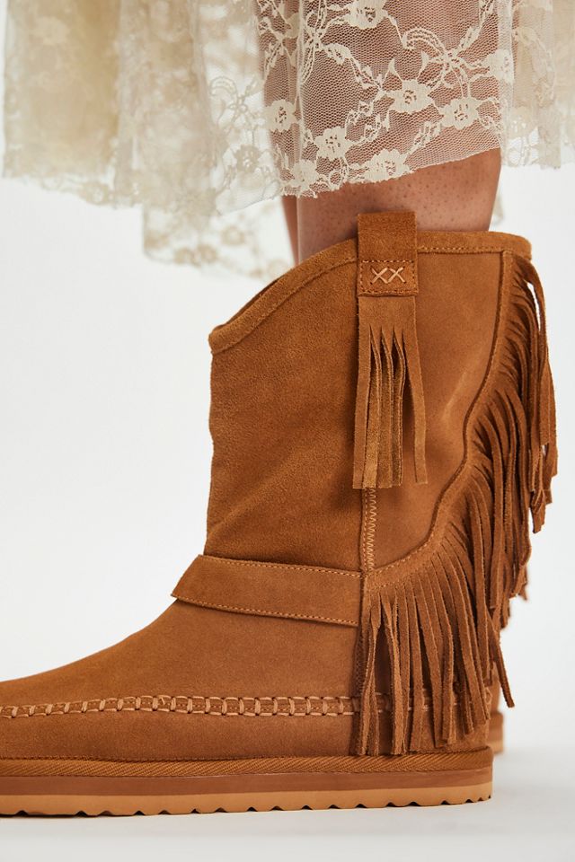 Faye Fringe Pull On Boots #1