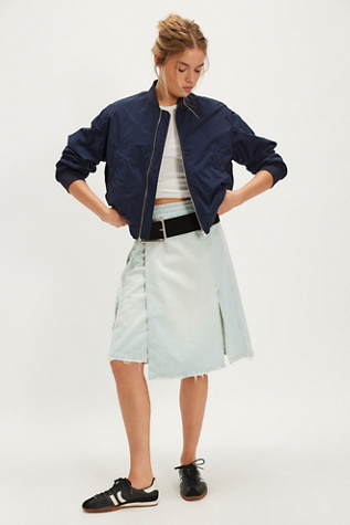 Closed Wrap Midi Skirt