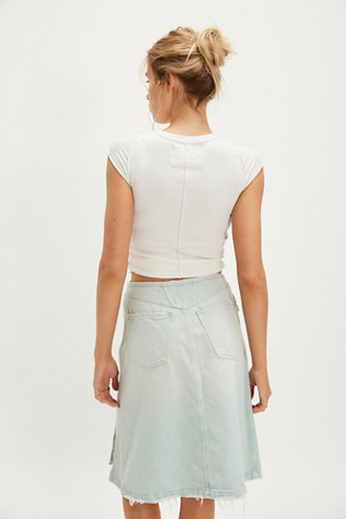 Closed Wrap Midi Skirt