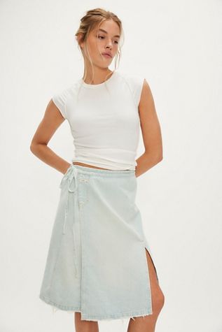 Closed Wrap Midi Skirt