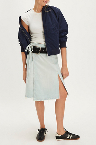 Closed Wrap Midi Skirt