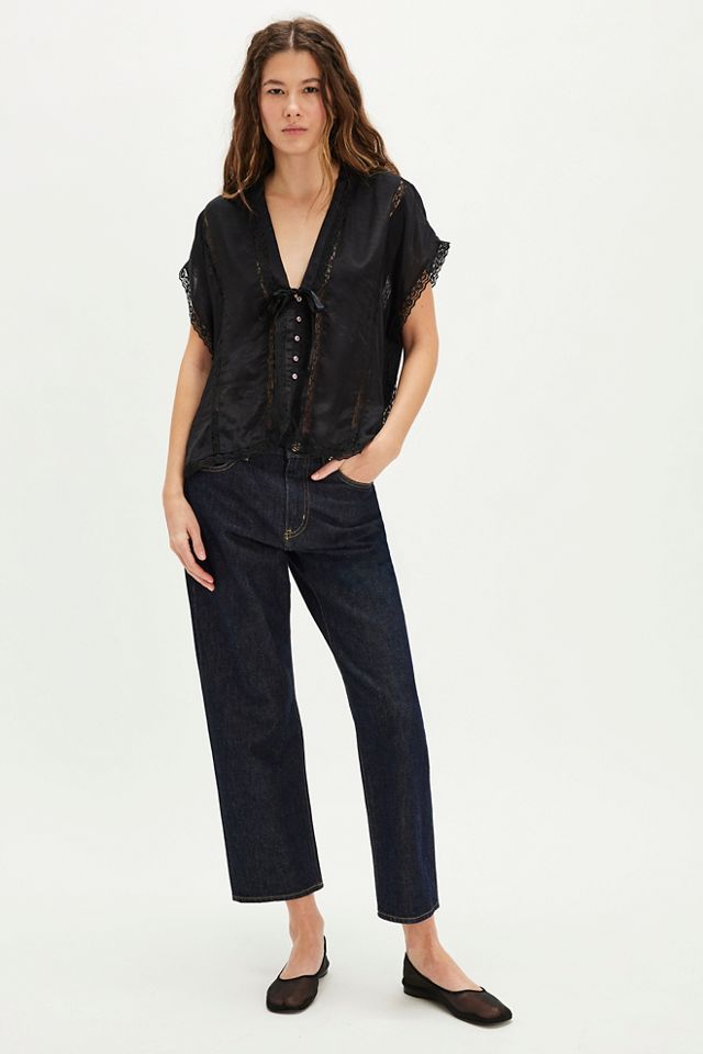 Marigold Shine Lace Top