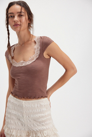 Oh My Darling Tee By Intimately At Free People In Withered Rose, Size: Large