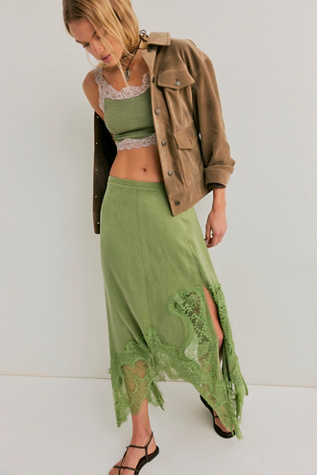 Oh My Darling Crop Top by Intimately at Free People in Sage Solid, Size: XS