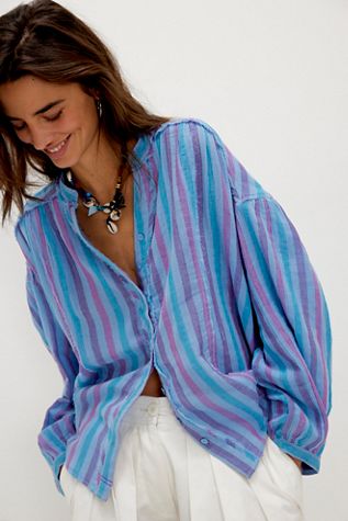 We The Free Float Away Stripe Shirt | Free People