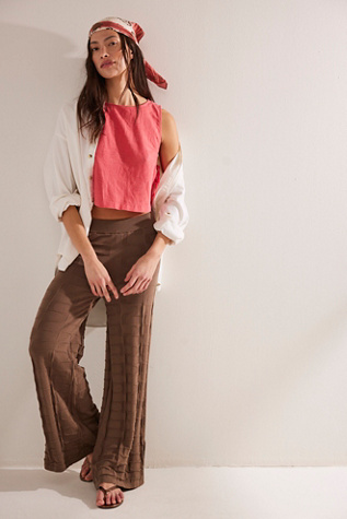 Женский топ free-est Nora Cotton-Linen Top, цвет: Коралловый — фото 3
