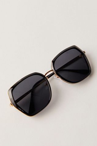 Dara Oversized Square Sunglasses At Free People In Black