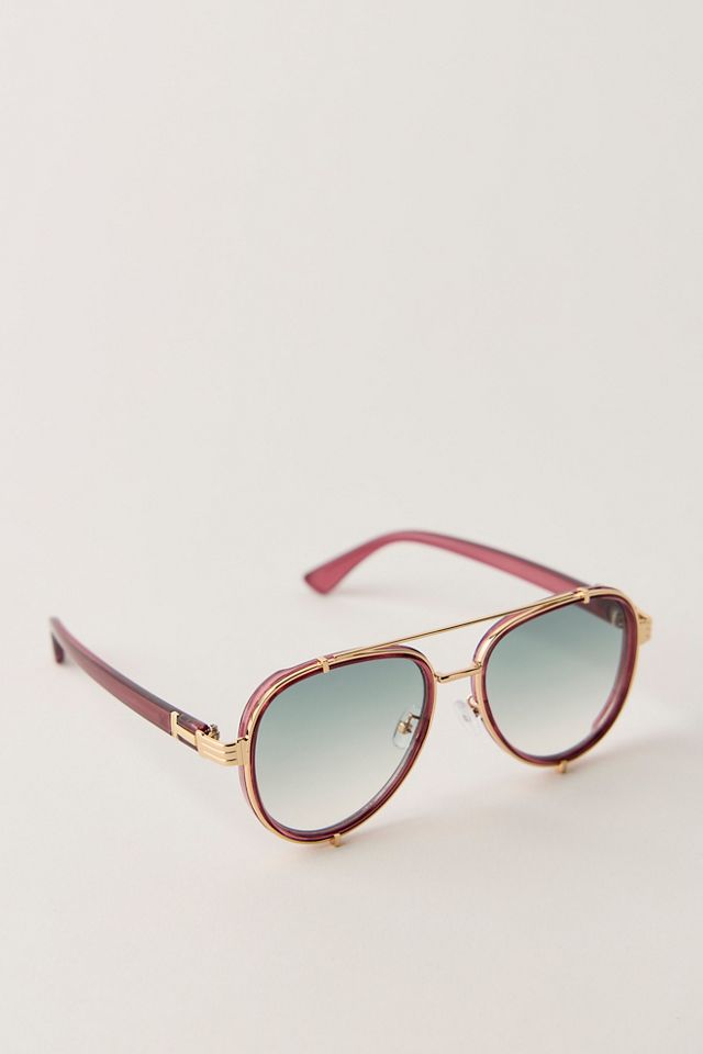 Wesley Oversized Aviator Sunglasses #3