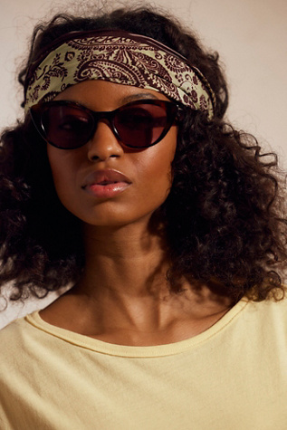 Laurel Cat-Eye Sunglasses by Free People in Brown