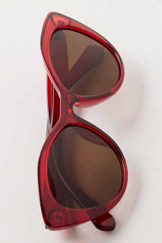Red Sunglasses | Maroon + Burgundy Sunglasses | Free People display picture 1