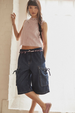 We The Free Marty Pull-On Crop Jeans at Free People in Dark Wash, Size: M