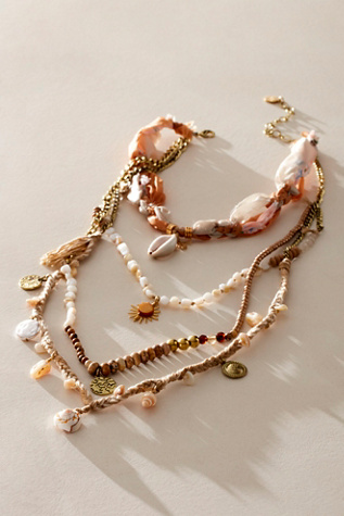 River Layer Necklace At Free People In Natural