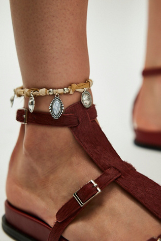 Blakely Charm Anklet at Free People in White