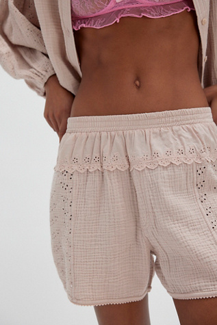 Full Bloom Boxers By Intimately At Free People In Rose Dust, Size: Medium