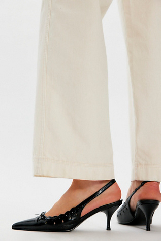Женские туфли Jeffrey Campbell Stockholm Slingbacks, цвет: Чёрный кожаный — фото 3