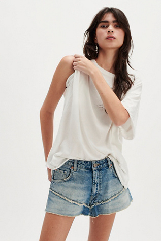 The Tales Denim Shorts at Free People in Medium Wash, Size: 29