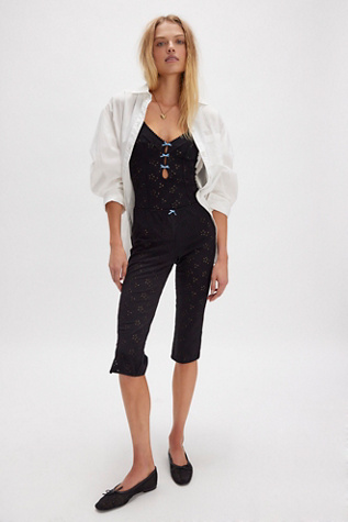 Capris Full Bloom par Intimately en Noir, pour femme chez Free People