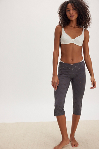 Full Bloom Capris by Intimately at Free People in Plum Kitten, Size: Small