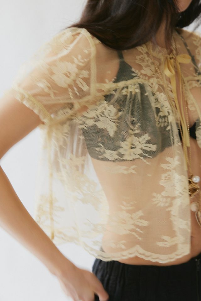 Anna Sui Lace Tie Bed Jacket #3