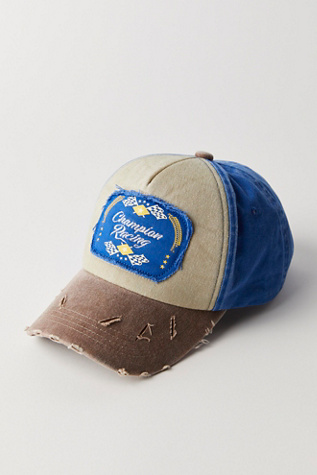 Moto Racing Baseball Cap At Free People In Blue Combo