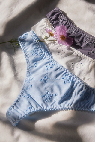 Full Bloom Thong by Intimately at Free People in Blue, Size: XL