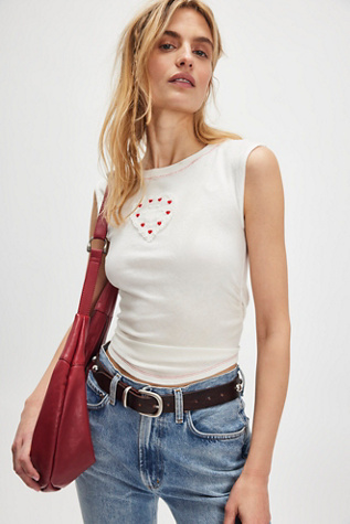 Dolly Tee At Free People In Clean Ivory Combo, Size: XS