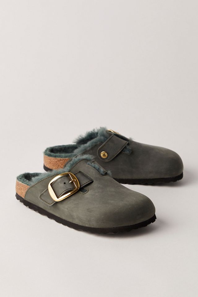 Birkenstock Boston Big Buckle Shearling Clogs #1