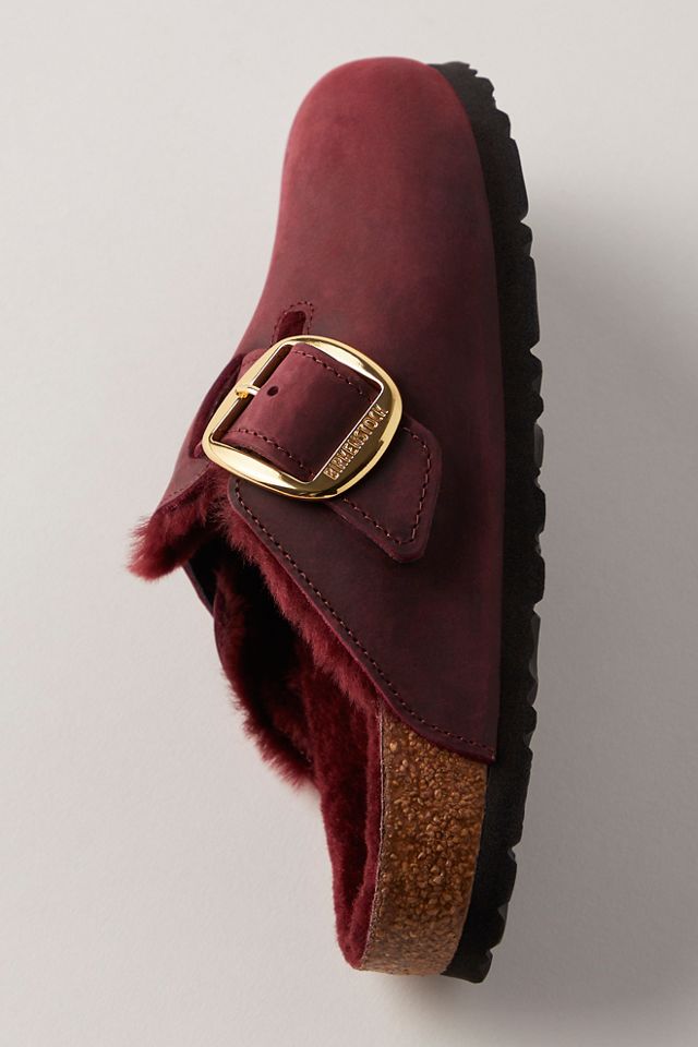 Birkenstock Boston Big Buckle Shearling Clogs | Free People