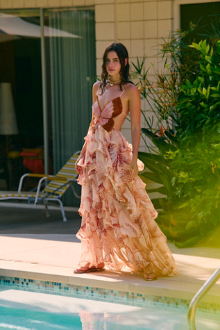 PatBo Sunset Butterfly Maxi Dress product page