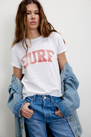 We The Free Nova Graphic Tee at Free People in Ivory Combo, Size: Medium