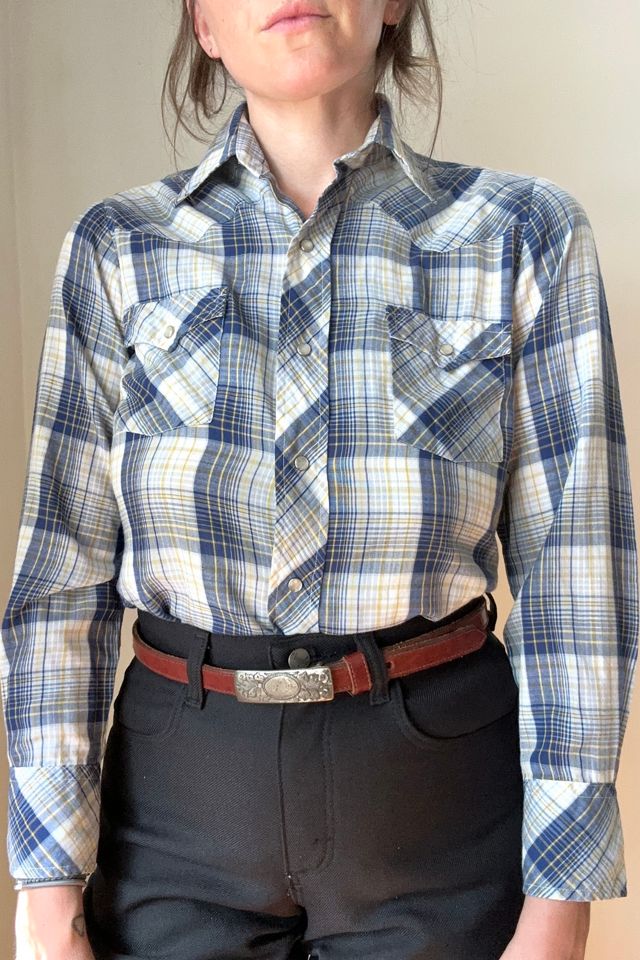 Vintage 1970s Plaid Western Shirt Selected by Grievous Angel Vintage #1