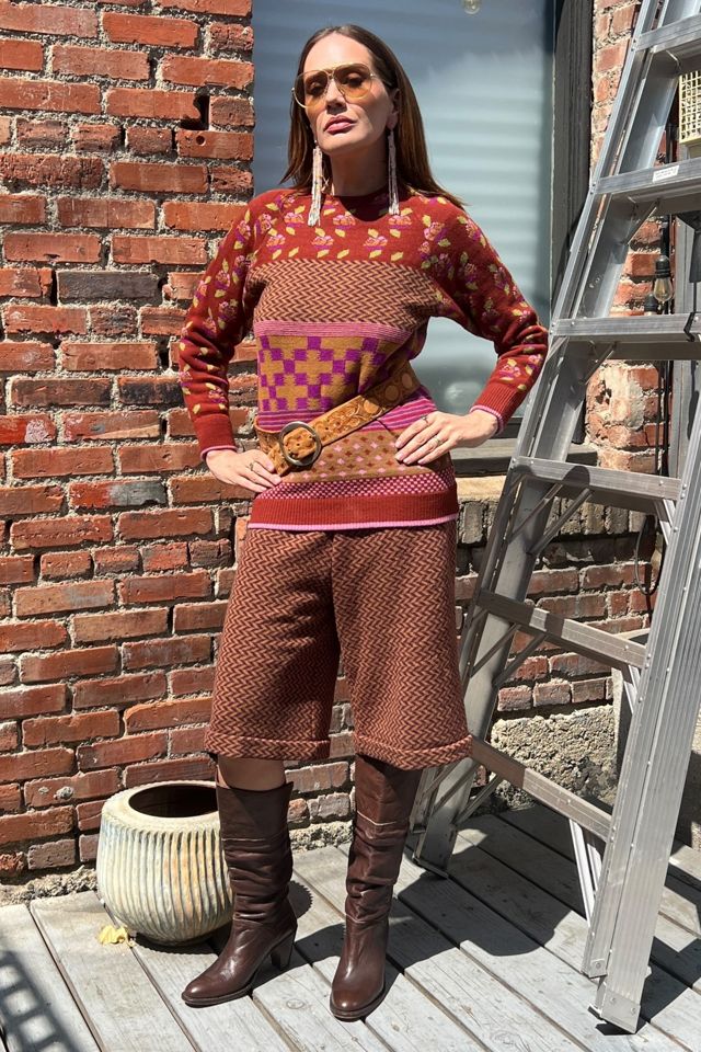 Vintage 1970 Adrienne Vittadini Sweater and Culottes Set Selected by Personal Choice #1