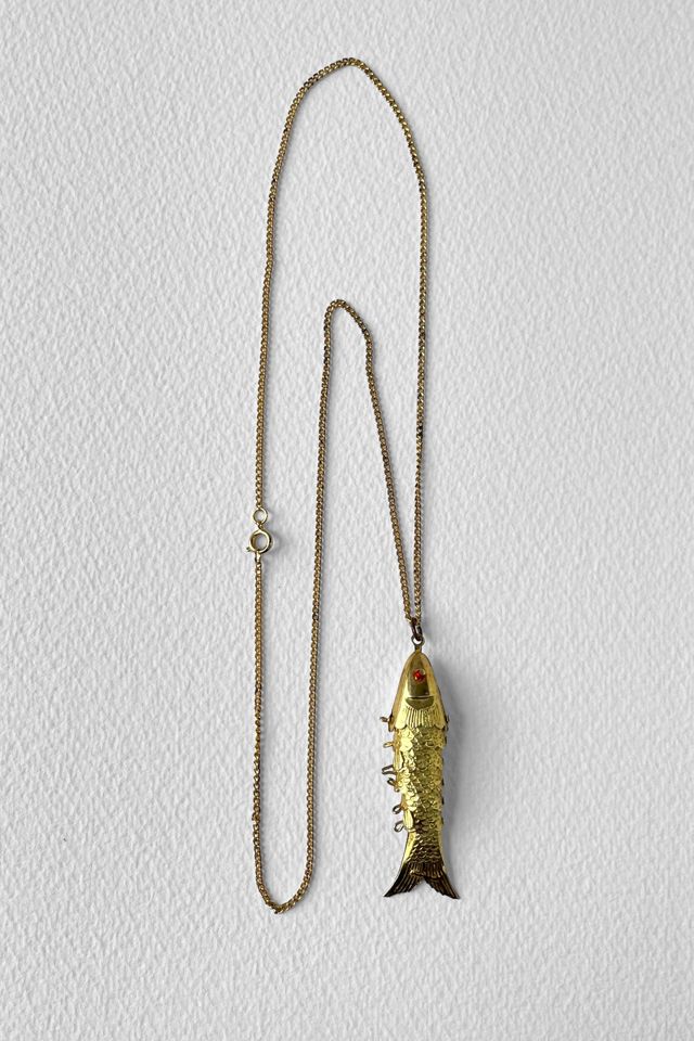 Antique Articulating Fish Necklace Selected by MARMALADE Free People