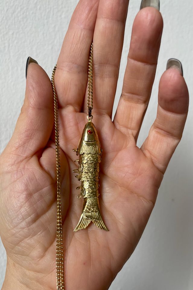 Antique Articulating Fish Necklace Selected by MARMALADE Free People
