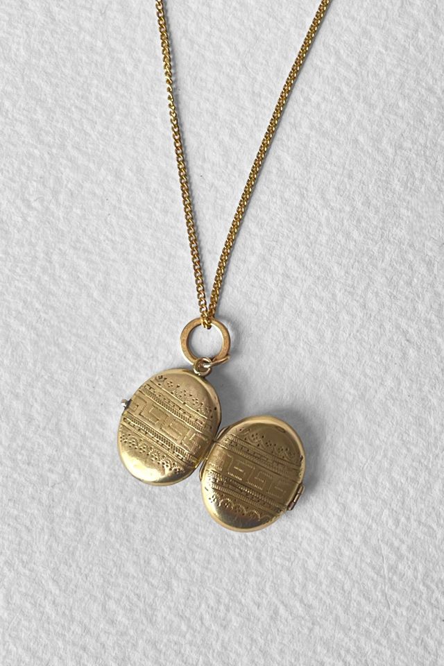 Vintage Tiny Etched Locket Selected by MARMALADE Free People
